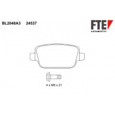 BL2048A3 FTE Комплект тормозных колодок, дисковый тормоз