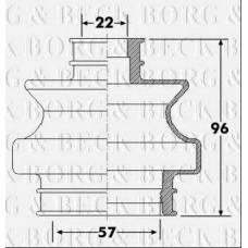 BCB6301 BORG & BECK Пыльник, приводной вал