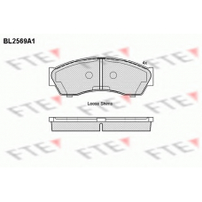 BL2569A1 FTE Комплект тормозных колодок, дисковый тормоз