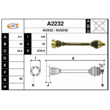 A2232 SNRA Приводной вал