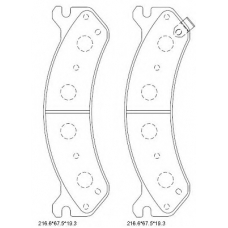 KD6307 ASIMCO Комплект тормозных колодок, дисковый тормоз