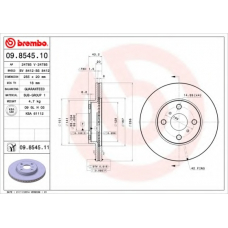 09.8545.11 BREMBO Тормозной диск