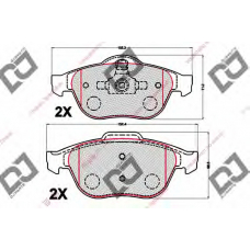 BP2120 DJ PARTS Комплект тормозных колодок, дисковый тормоз