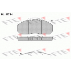 BL1867B4 FTE Комплект тормозных колодок, дисковый тормоз