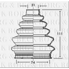BCB2327 BORG & BECK Пыльник, приводной вал