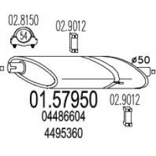 01.57950 MTS Средний глушитель выхлопных газов