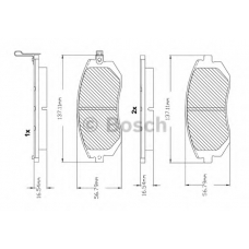 F 03B 150 107 BOSCH Комплект тормозных колодок, дисковый тормоз