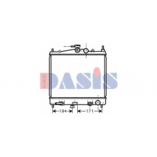 070127N AKS DASIS Радиатор, охлаждение двигателя