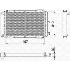 350213460000 MAGNETI MARELLI Радиатор, охлаждение двигателя