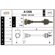 A1208 SNRA Приводной вал