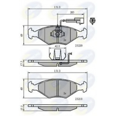 CBP11295 COMLINE Комплект тормозных колодок, дисковый тормоз