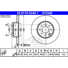 24.0110-0349.1 ATE Тормозной диск