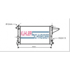 0612801 KUHLER SCHNEIDER Радиатор, охлаждение двигател