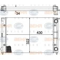 8MK 376 713-334 HELLA Радиатор, охлаждение двигателя