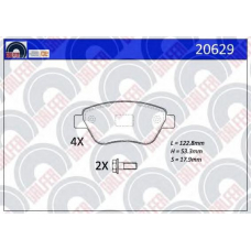 20629 GALFER Комплект тормозных колодок, дисковый тормоз