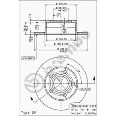 08.5743.11 BREMBO Тормозной диск