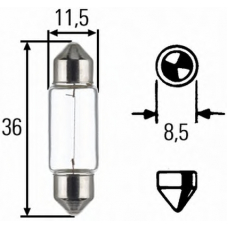 8GM 002 092-123 HELLA Лампа накаливания, стояночные огни / габаритные фо