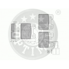 9432 OPTIMAL Комплект тормозных колодок, дисковый тормоз