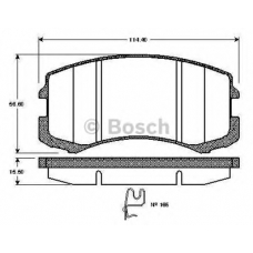 0 986 TB2 851 BOSCH Комплект тормозных колодок, дисковый тормоз