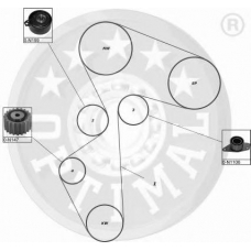 SK-1490 OPTIMAL Комплект ремня грм