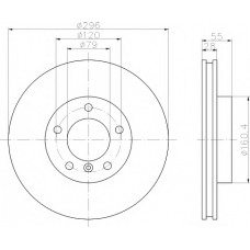 8DD 355 103-781 HELLA PAGID Тормозной диск