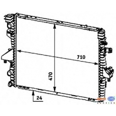 8MK 376 719-181 HELLA Радиатор, охлаждение двигателя