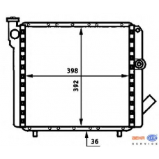 8MK 376 715-491 HELLA Радиатор, охлаждение двигателя