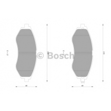 0 986 AB1 432 BOSCH Комплект тормозных колодок, дисковый тормоз