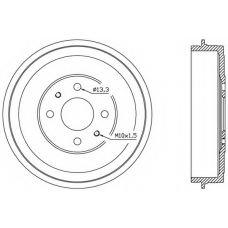 BAD9002.10 OPEN PARTS Тормозной барабан