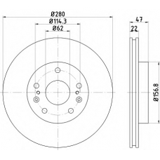 MDC2611 MINTEX Тормозной диск