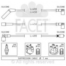 4.9634 FACET Комплект проводов зажигания