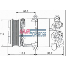 8411991 KUHLER SCHNEIDER Компрессор, кондиционер