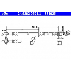 24.5262-0501.3 ATE Тормозной шланг