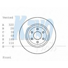 BR-6791 KAVO PARTS Тормозной диск