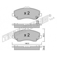 879.1 TRUSTING Комплект тормозных колодок, дисковый тормоз