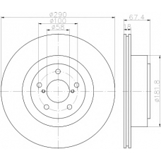 8DD 355 115-121 HELLA PAGID Тормозной диск