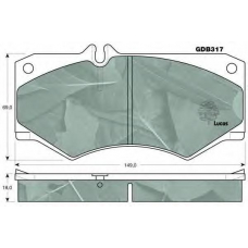GDB317 TRW Комплект тормозных колодок, дисковый тормоз