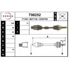 T98252 EAI Приводной вал