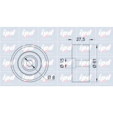 15-3207 IPD Паразитный / ведущий ролик, зубчатый ремень