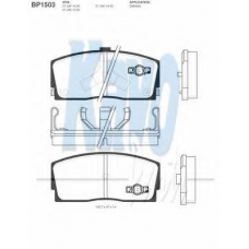 BP-1503 KAVO PARTS Комплект тормозных колодок, дисковый тормоз