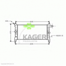 31-0739 KAGER Радиатор, охлаждение двигателя