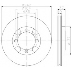 8DD 355 110-921 HELLA Тормозной диск