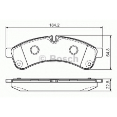 0 986 494 335 BOSCH Комплект тормозных колодок, дисковый тормоз