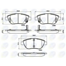 CBP32141 COMLINE Комплект тормозных колодок, дисковый тормоз