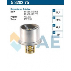 5320275 FAE Термостат, охлаждающая жидкость