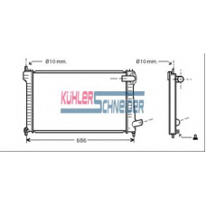 0700181 KUHLER SCHNEIDER Радиатор, охлаждение двигател