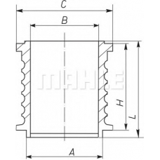 004 WR 16 MAHLE Гильза цилиндра