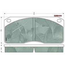 GDB429 TRW Комплект тормозных колодок, дисковый тормоз