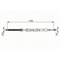 1 987 477 145 BOSCH Трос, стояночная тормозная система