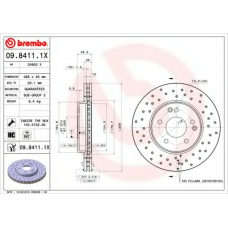 09.8411.1X BREMBO Тормозной диск